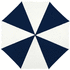 23" Lisa-sateenvarjo puukahvalla, automaattisesti avautuva, valkoinen, tummansininen lisäkuva 2